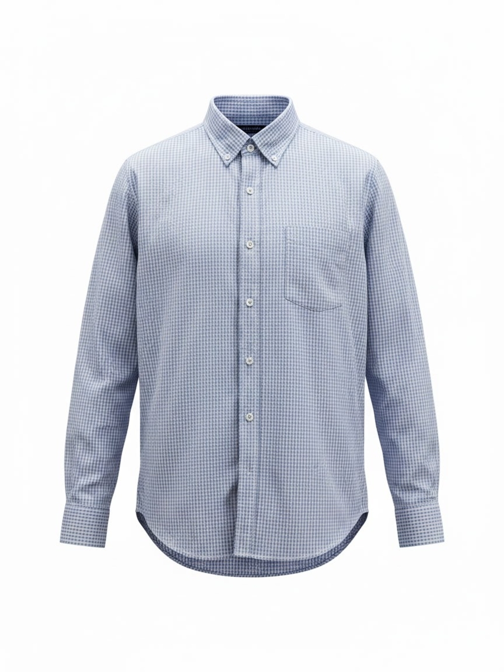 J. Crew Blue Micro-Check Button-Down Shirt